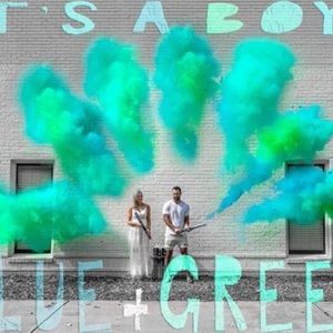Powdered cannon gender reveal— Blu and green 2 cannons (pair)
